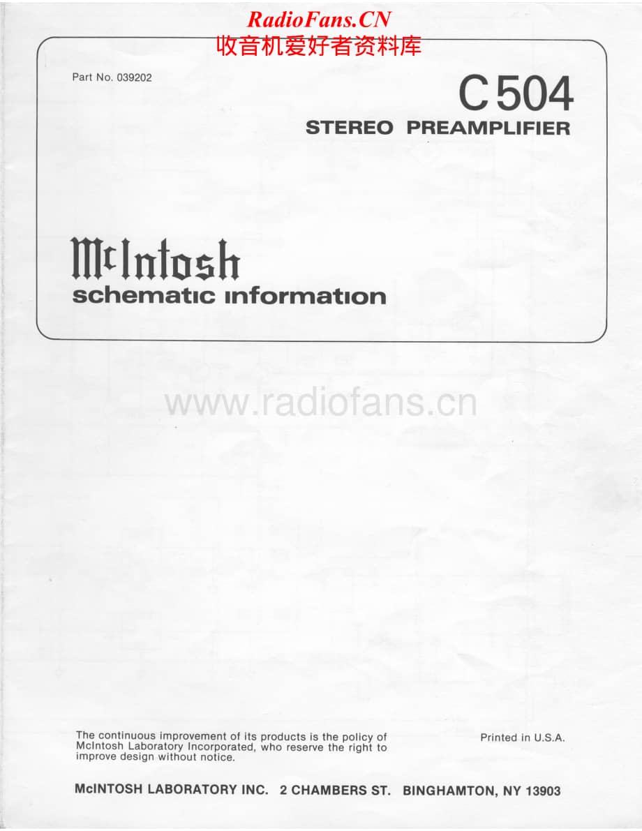 McIntosh-C504-pre-sch维修电路原理图.pdf_第1页