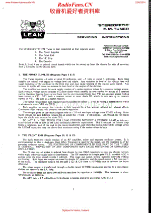 Leak-Stereofetic-tun-sm维修电路原理图.pdf