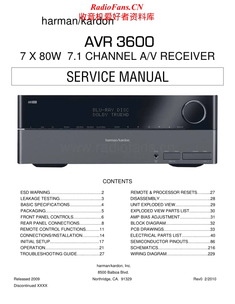 Harman-Kardon-AVR-3600-Service-Manual电路原理图.pdf_第1页