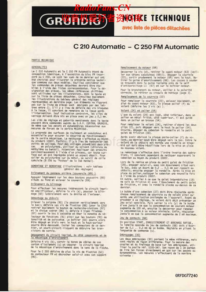 Grundig-C-250-FM-AUTOMATIC-Service-Manual电路原理图.pdf_第1页