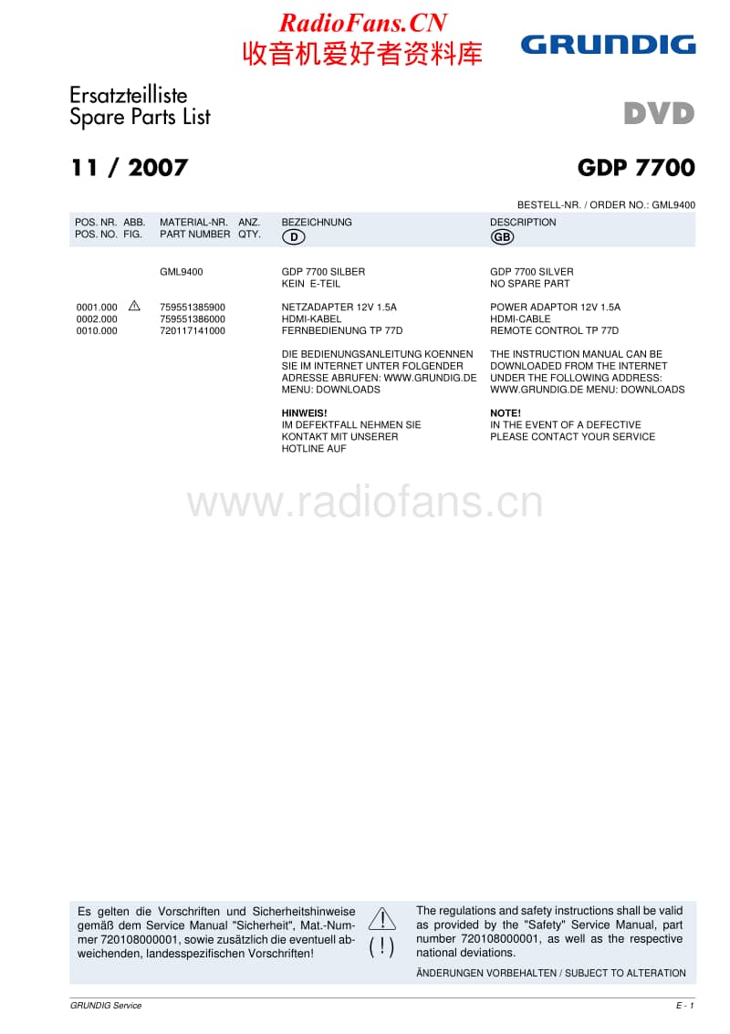 Grundig-GDP-7700-Service-Manual电路原理图.pdf_第1页