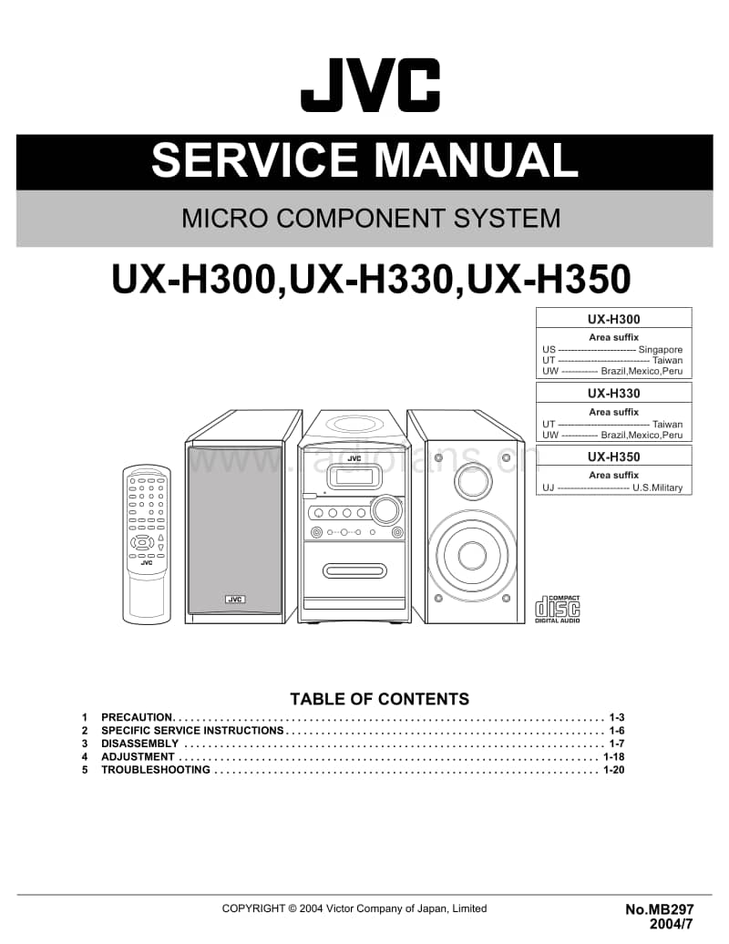 Jvc-UXH-300-Service-Manual电路原理图.pdf