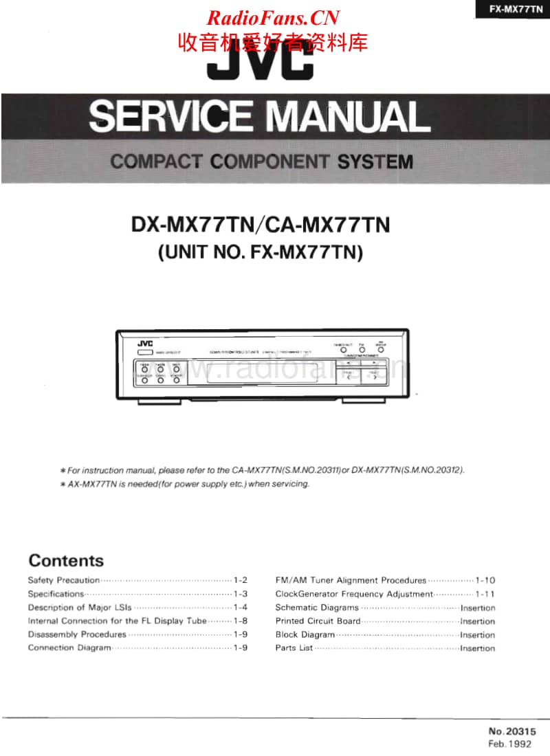 Jvc-FXMX-77-TN-Service-Manual电路原理图.pdf_第1页
