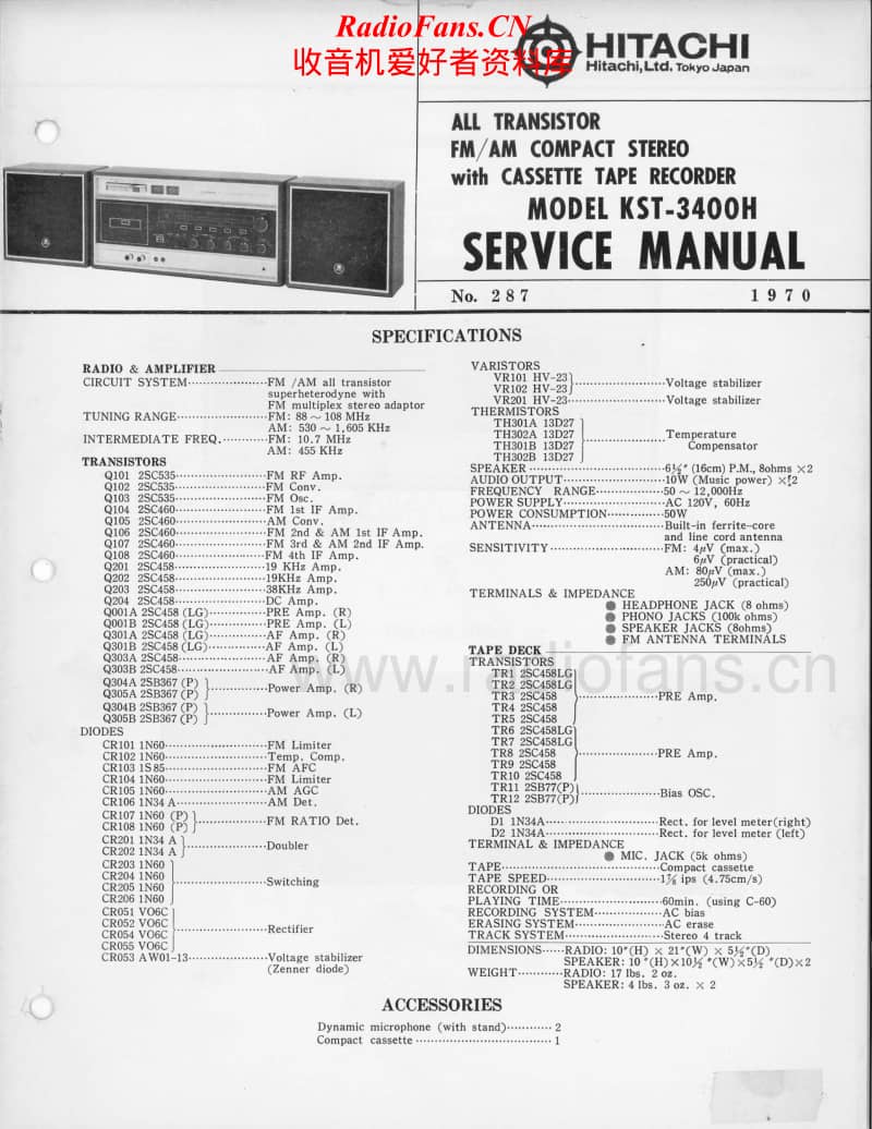 Hitachi-KST-3400-H-Service-Manual电路原理图.pdf_第1页