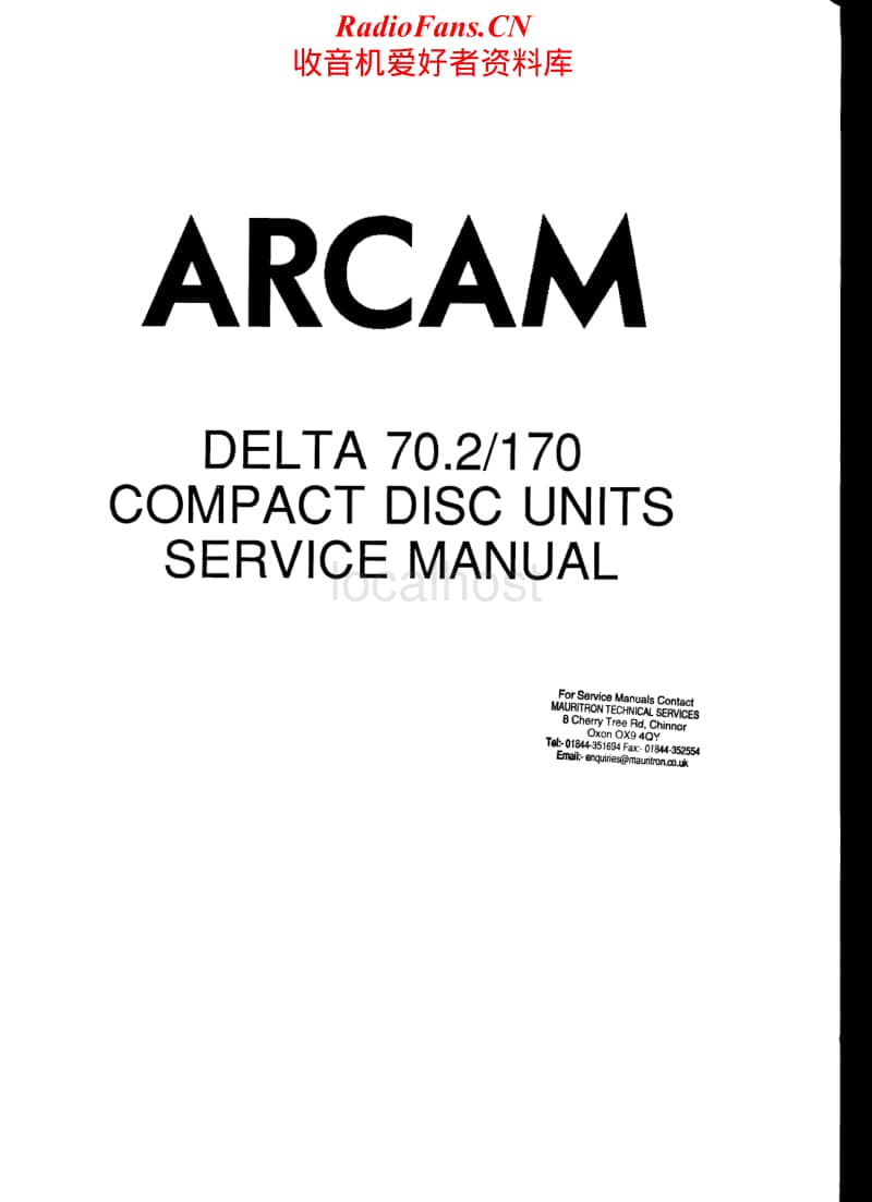 Arcam-DELTA-70.2-Service-Manual电路原理图.pdf_第1页