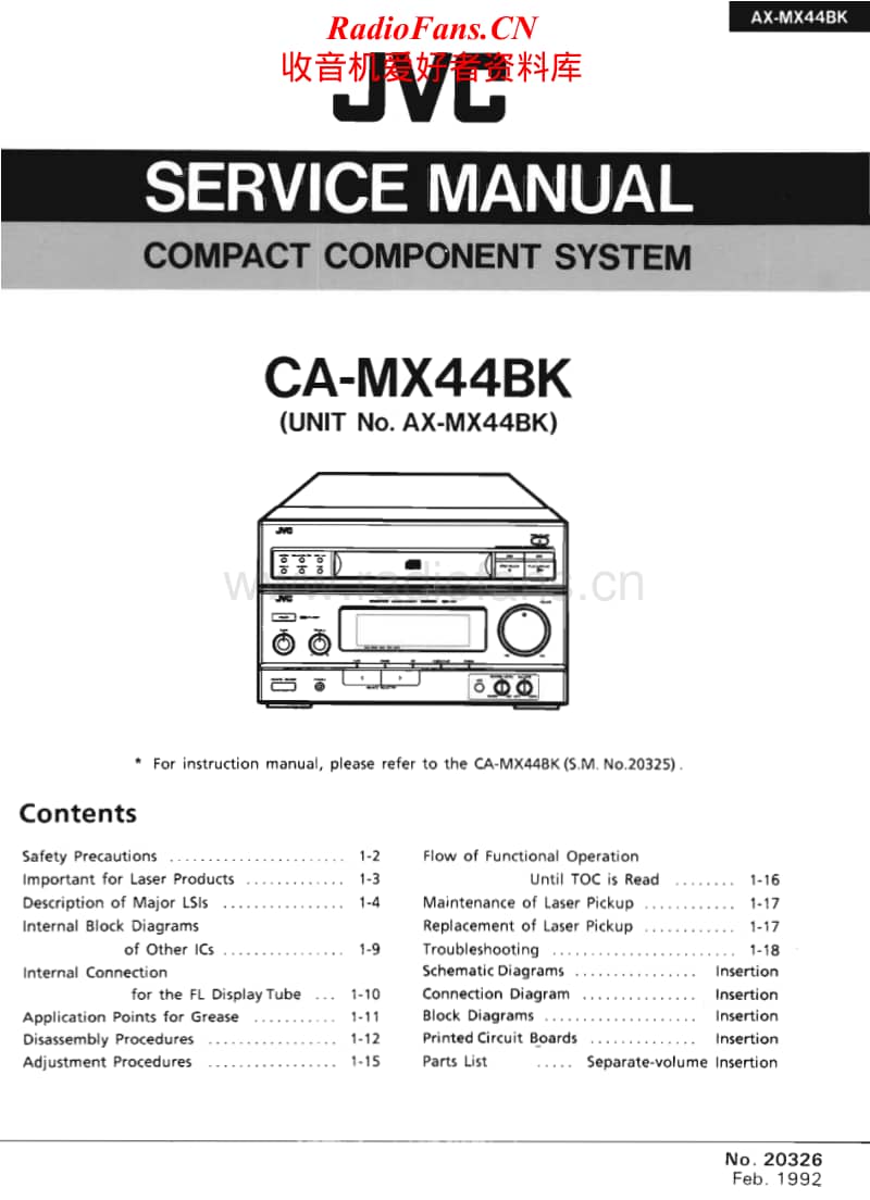 Jvc-CAMX-44-BK-Service-Manual电路原理图.pdf_第1页