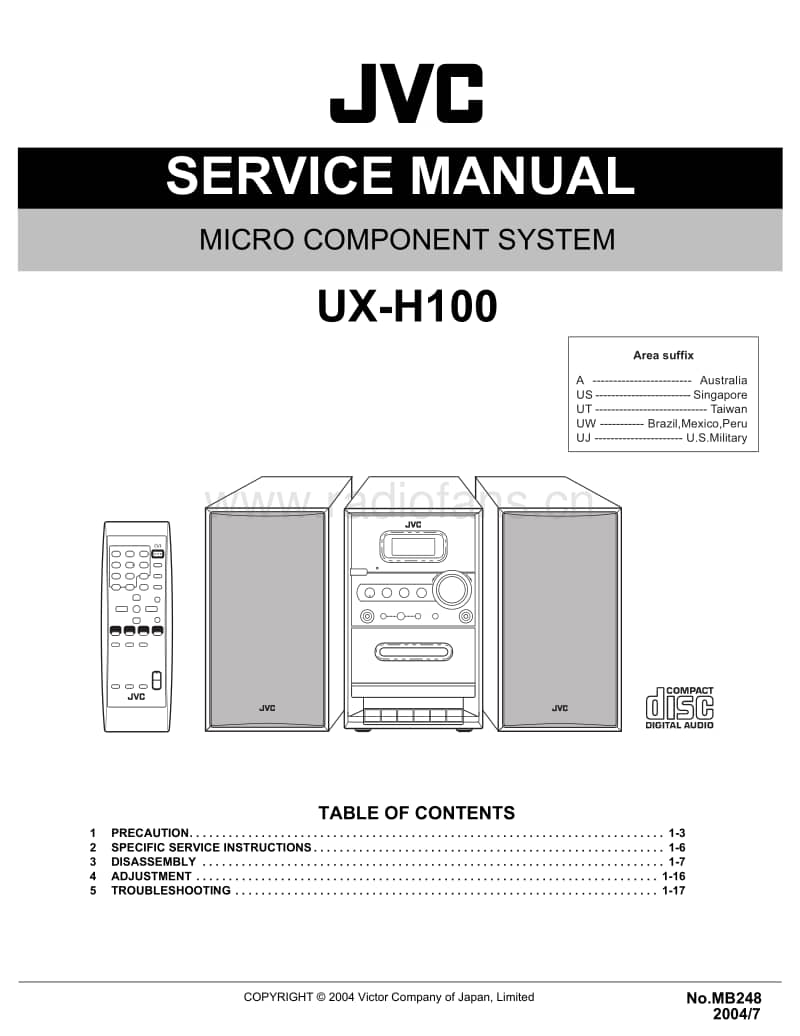 Jvc-UXH-100-Service-Manual电路原理图.pdf_第1页