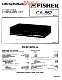 Fisher-CA-857-Service-Manual电路原理图.pdf