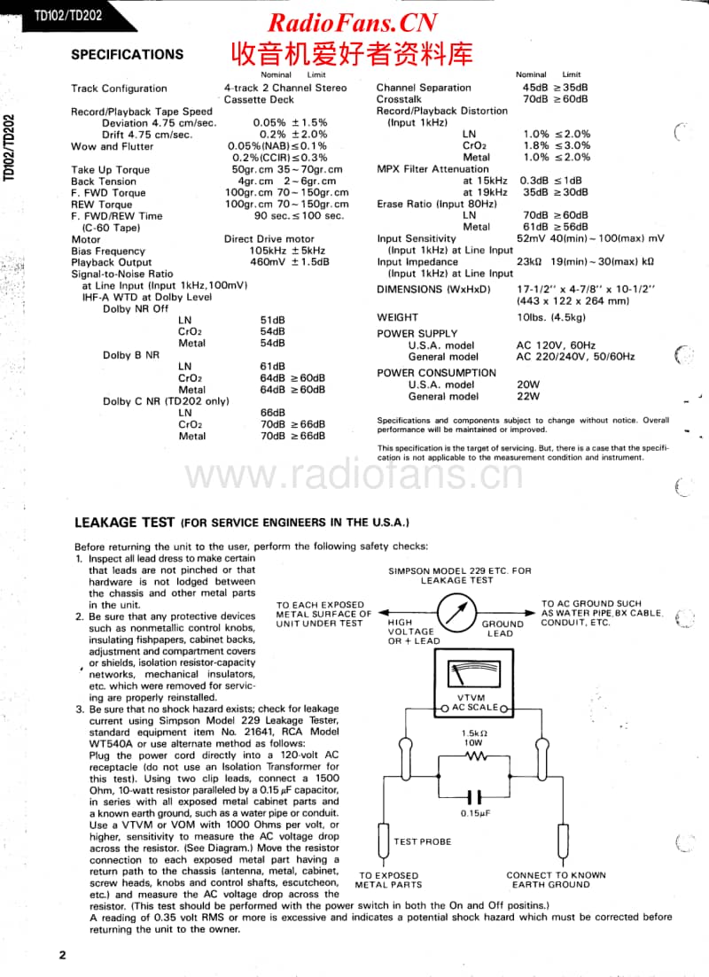 Harman-Kardon-TD-102-Service-Manual电路原理图.pdf_第2页