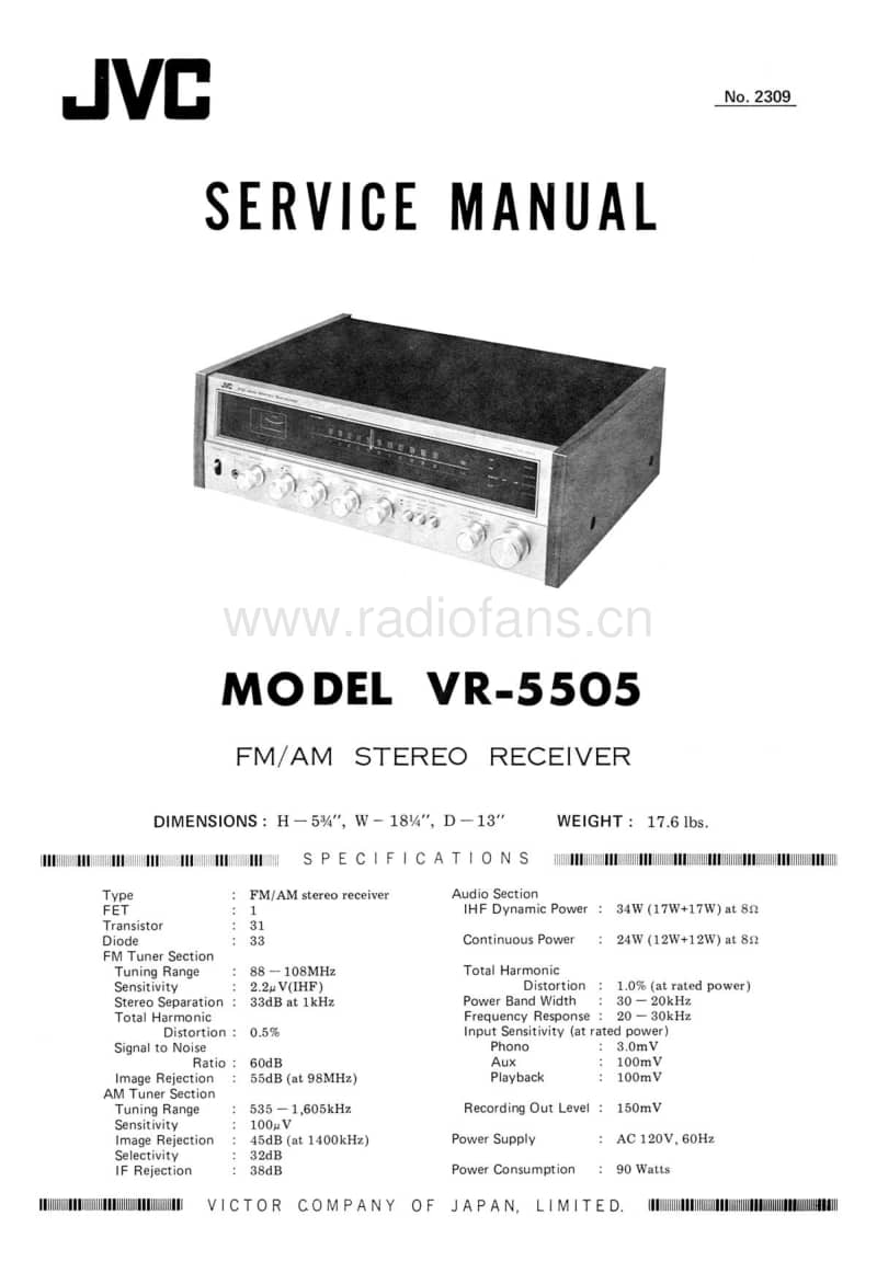 Jvc-VR-5505-Service-Manual电路原理图.pdf_第1页