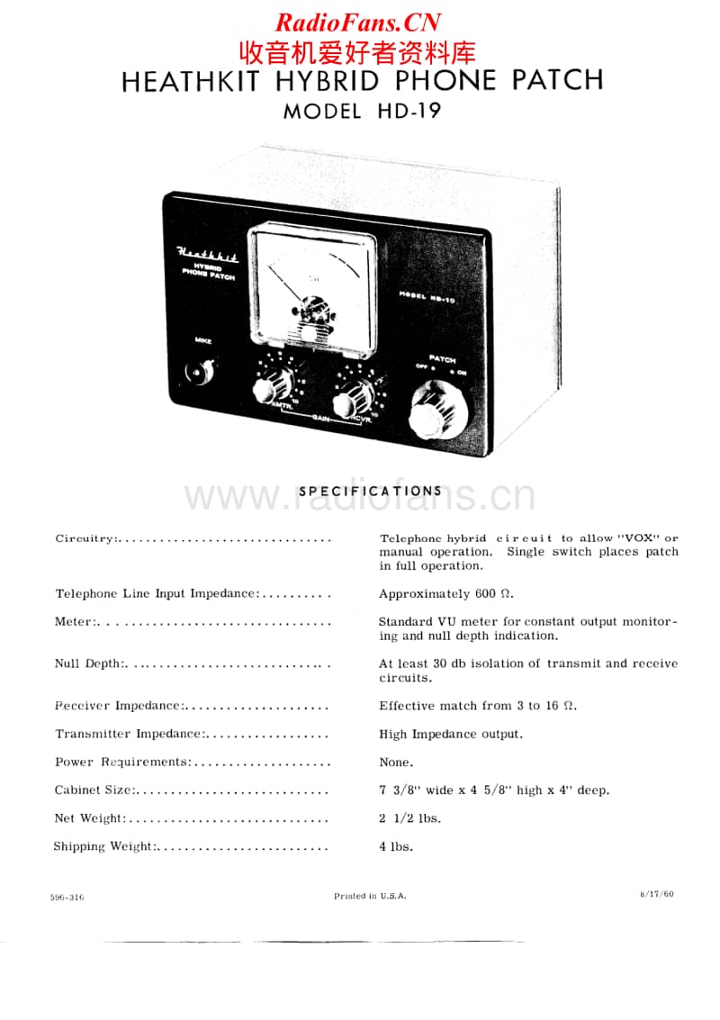 Heathkit-HD-19-Schematic-Manual电路原理图.pdf_第1页