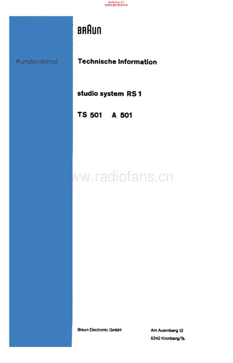 Braun-RS-1-Service-Manual电路原理图.pdf_第1页