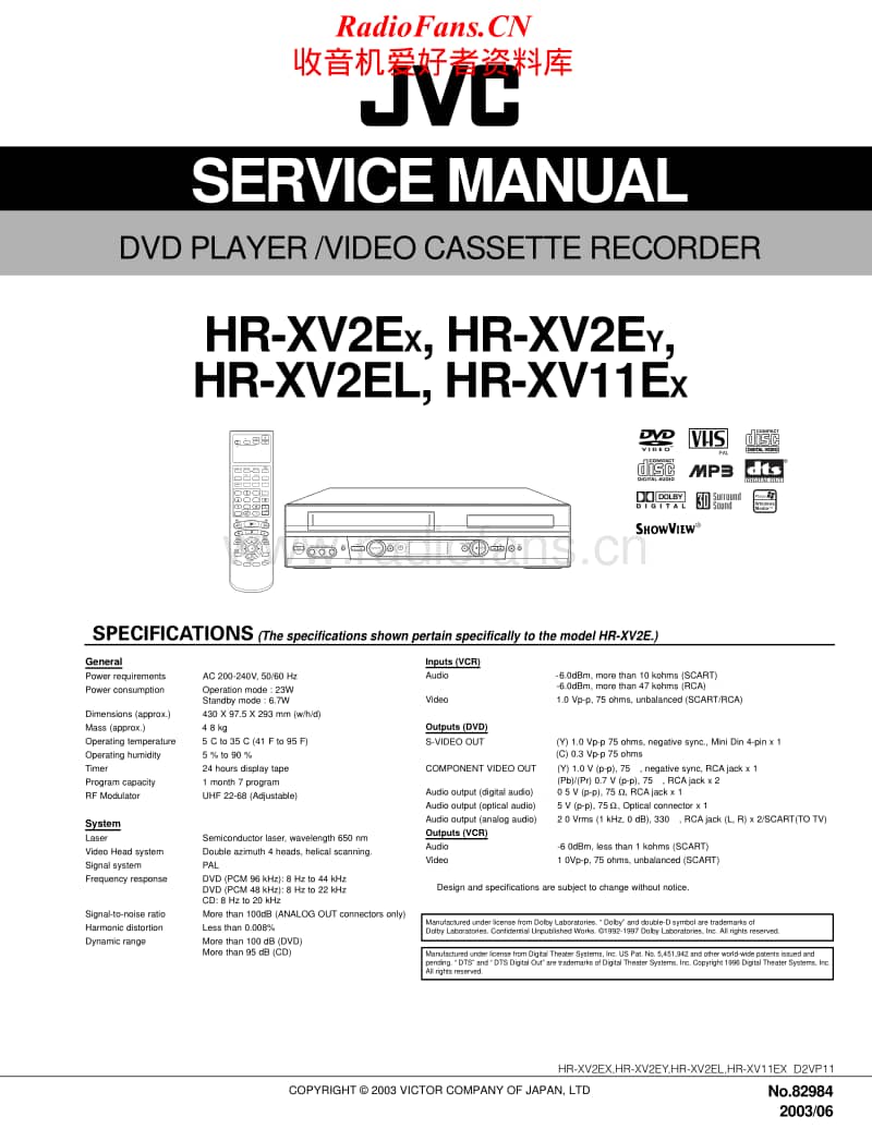 Jvc-HRXV-11-E-Service-Manual电路原理图.pdf_第1页