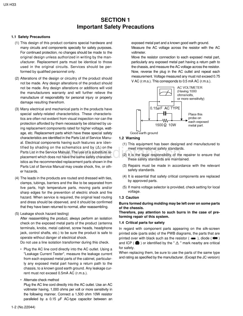 Jvc-UXH-33-Service-Manual电路原理图.pdf_第2页