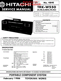 Hitachi-TRKW-550-Service-Manual电路原理图.pdf