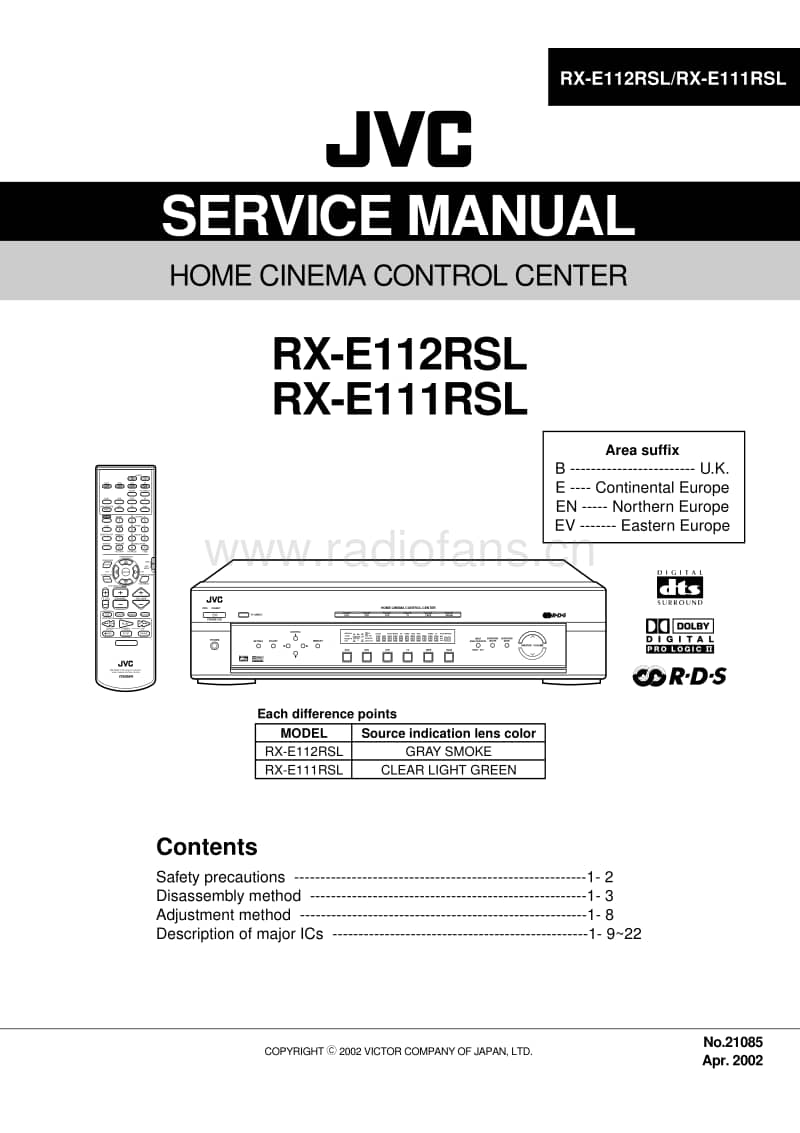 Jvc-RXE-112-RSL-Service-Manual电路原理图.pdf_第1页