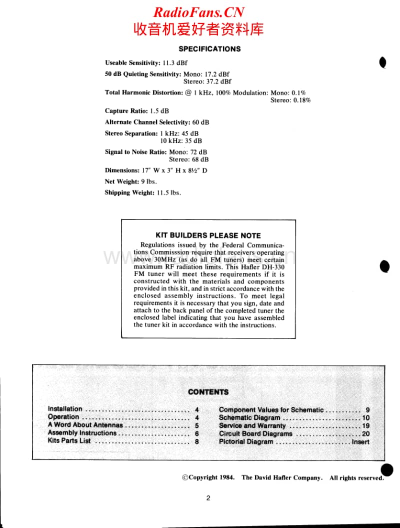 Hafler-DH-330-Service-Manual电路原理图.pdf_第2页