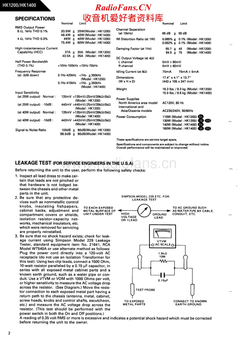 Harman-Kardon-HK-1200-1400-Service-Manual电路原理图.pdf_第2页