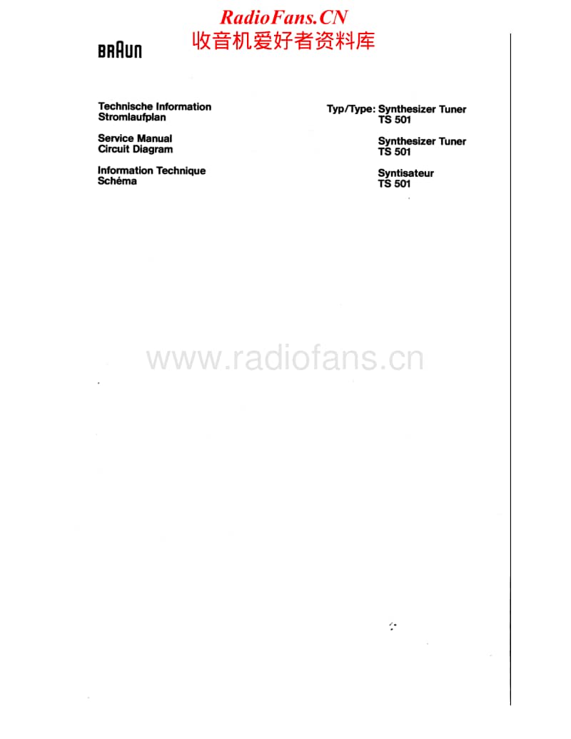 Braun-TS-501-Schematic电路原理图.pdf_第1页