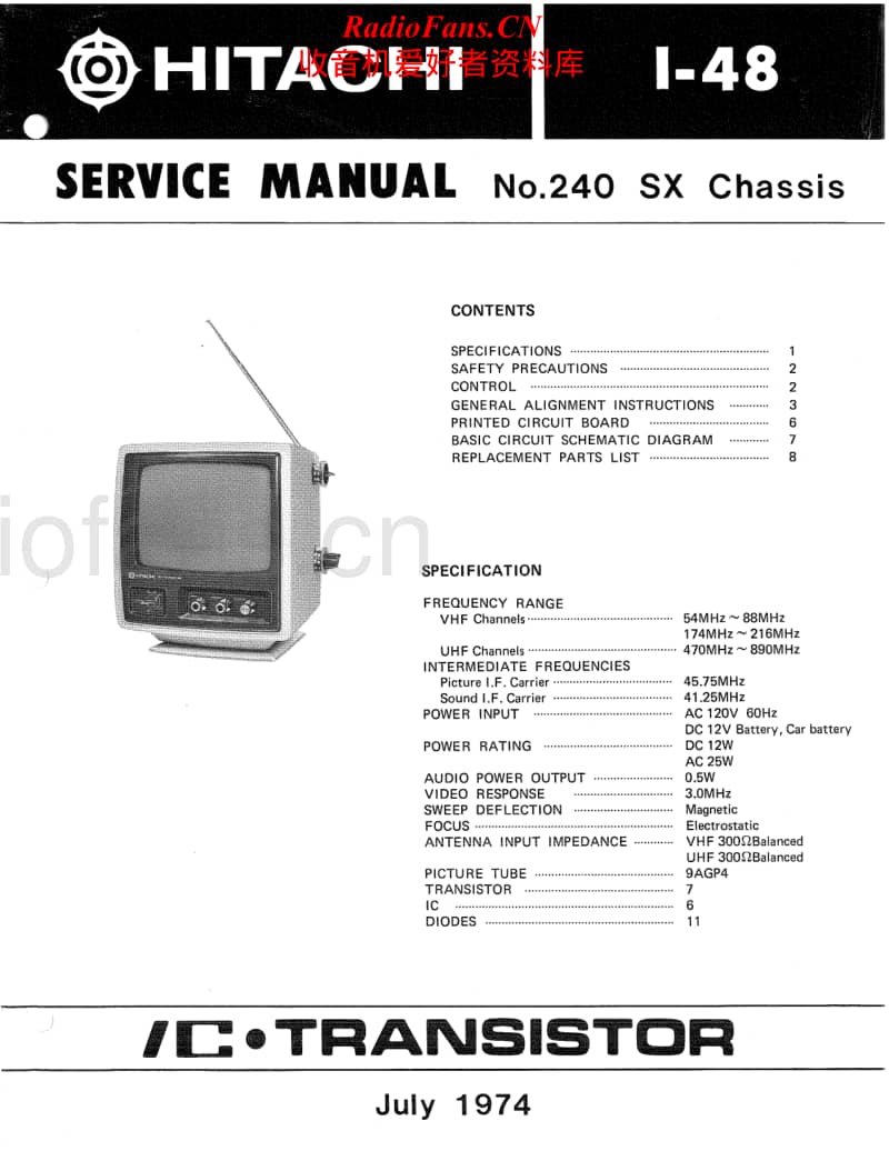 Hitachi-I-48-Service-Manual电路原理图.pdf_第1页