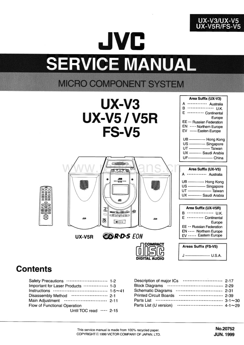 Jvc-UXV-3-Service-Manual电路原理图.pdf_第1页