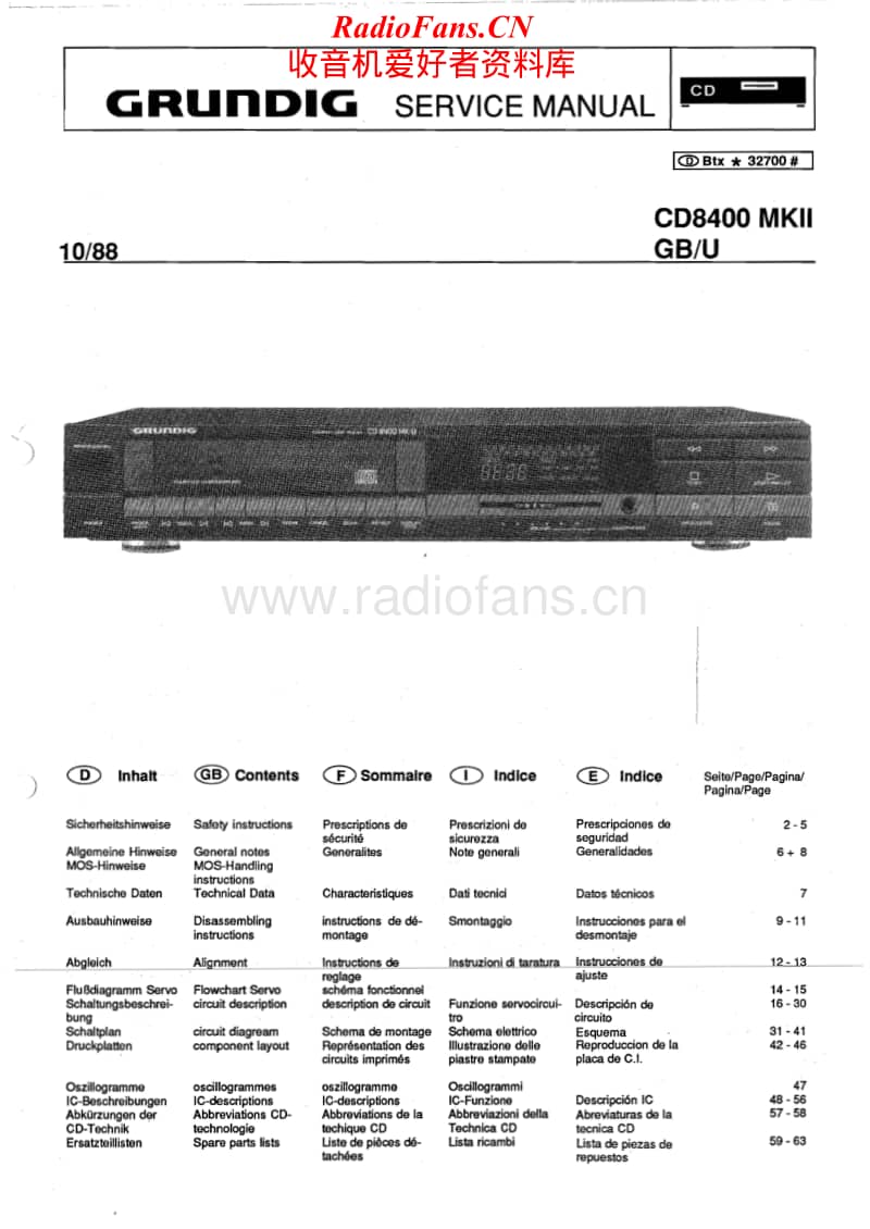 Grundig-CD-8400-MKII-Service-Manual电路原理图.pdf_第1页