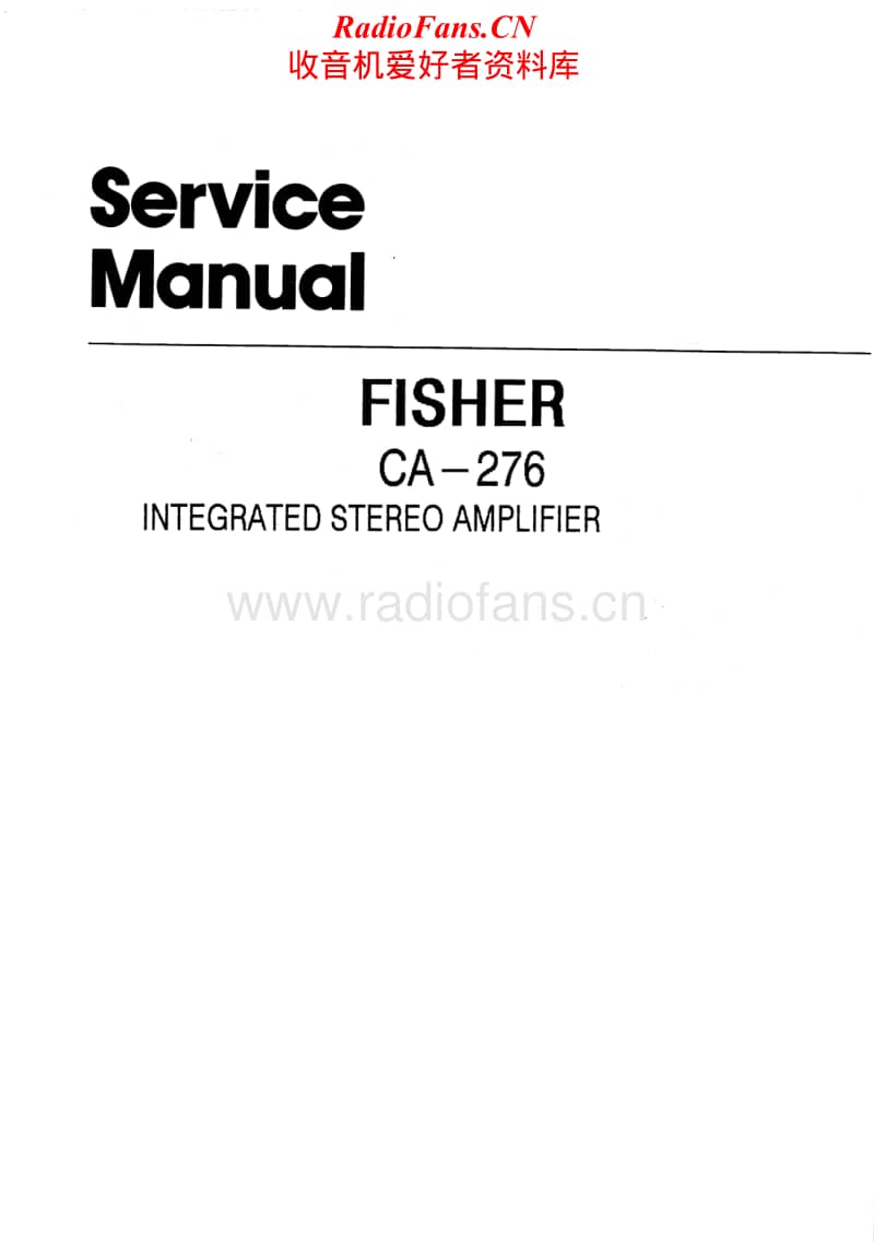 Fisher-CA-276-Service-Manual电路原理图.pdf_第1页