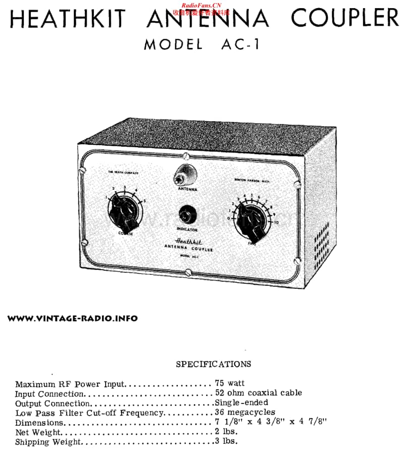 Heathkit-AC-1-Schematic电路原理图.pdf_第1页