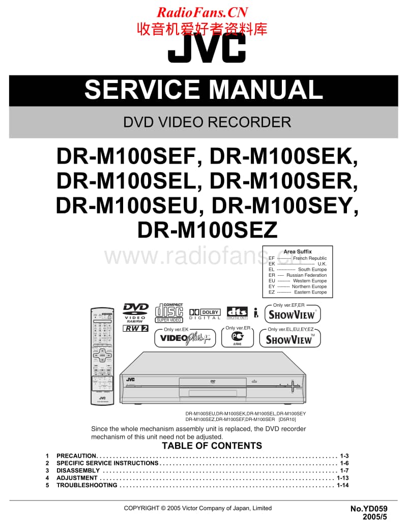 Jvc-DRM-100-SE-Service-Manual电路原理图.pdf_第1页