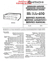 Hitachi-HA-610-Service-Manual电路原理图.pdf