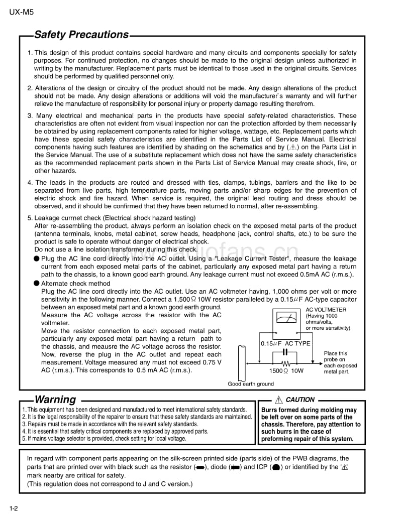 Jvc-UXM-5-Service-Manual电路原理图.pdf_第2页