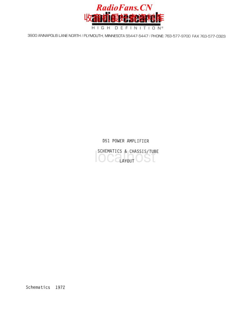 Audio-Research-D51-Schematic电路原理图.pdf_第1页
