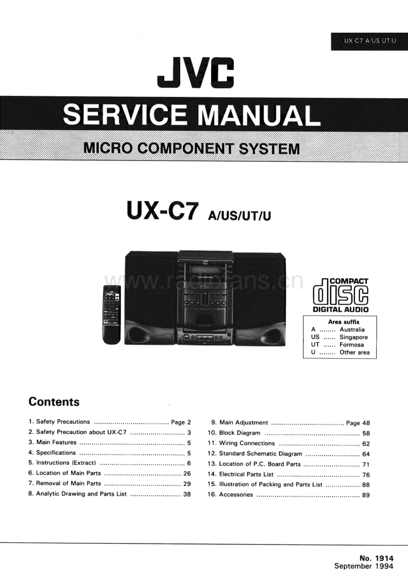 Jvc-UXC-7-Service-Manual电路原理图.pdf_第1页