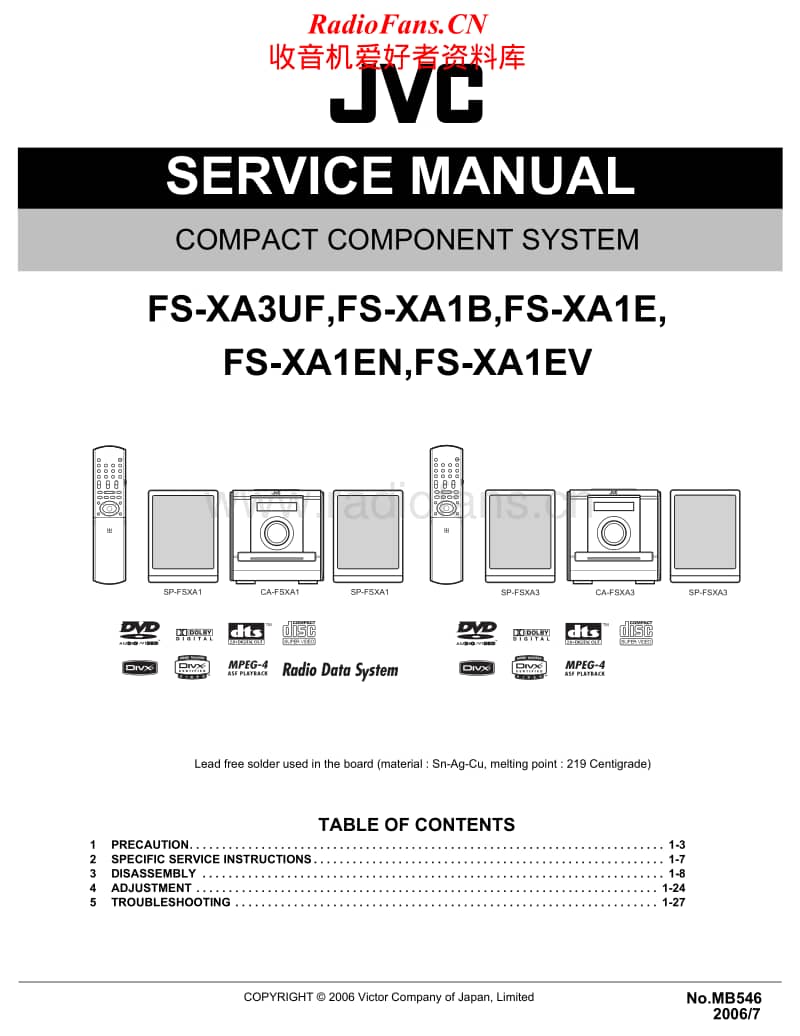 Jvc-FSXA-3-UF-Service-Manual电路原理图.pdf_第1页
