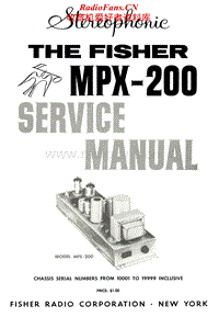 Fisher-MPX-200-Service-Manual电路原理图.pdf