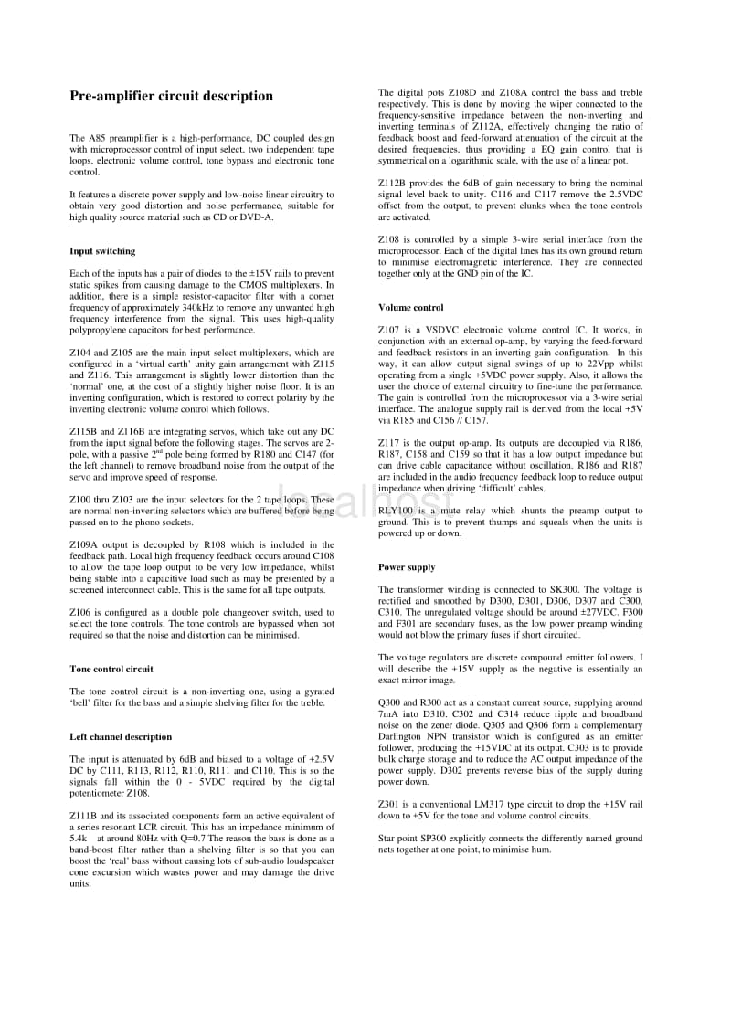 Arcam-A85-Service-Manual电路原理图.pdf_第3页