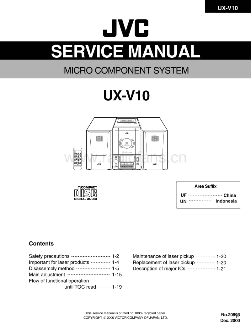 Jvc-UXV-10-Service-Manual电路原理图.pdf_第1页
