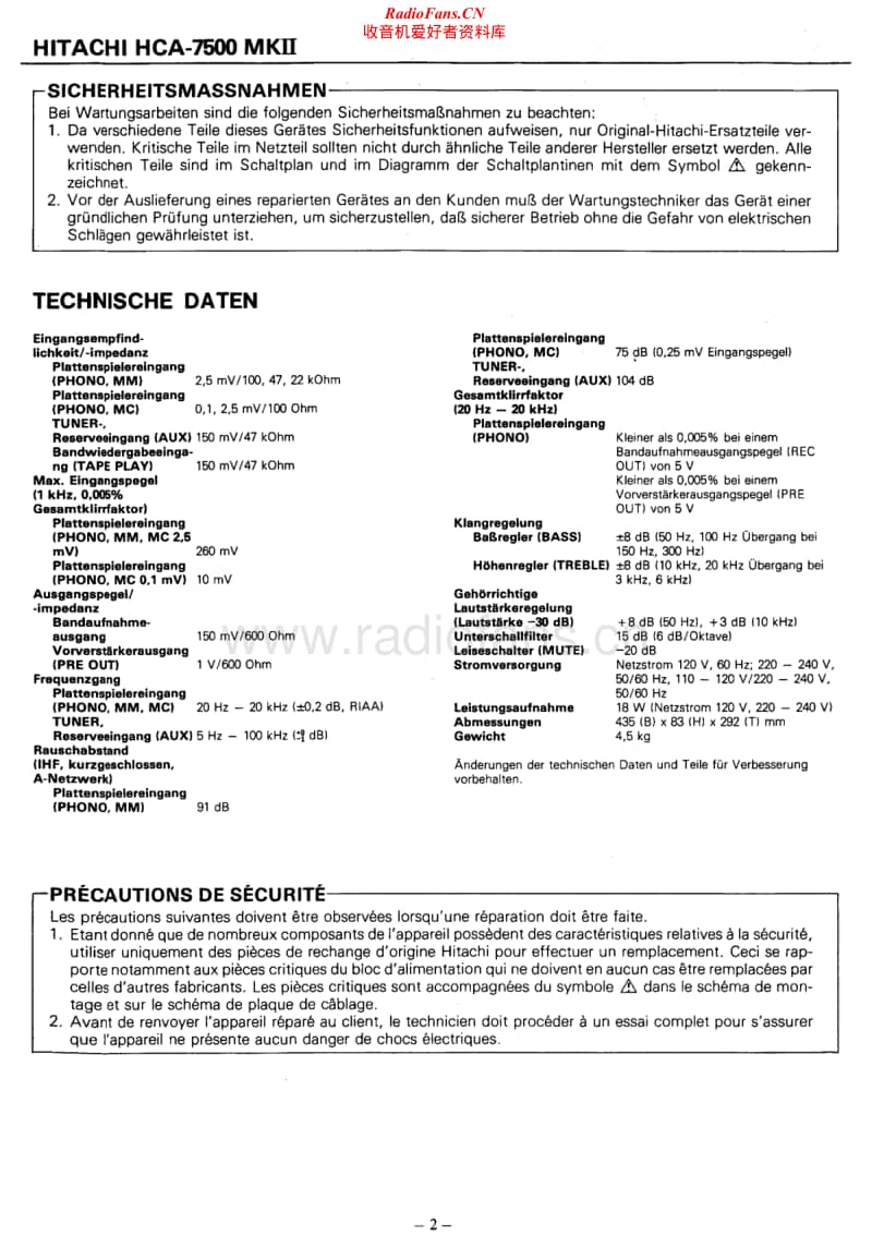 Hitachi-HCA-7500-Mk2-Service-Manual(1)电路原理图.pdf_第2页
