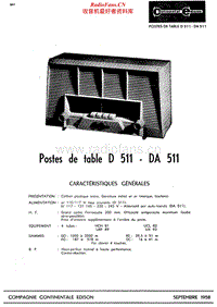 Continental-Edison-D-511-Schematic电路原理图.pdf