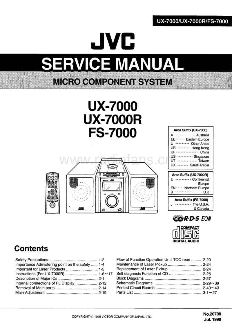 Jvc-UX-7000-Service-Manual电路原理图.pdf_第1页
