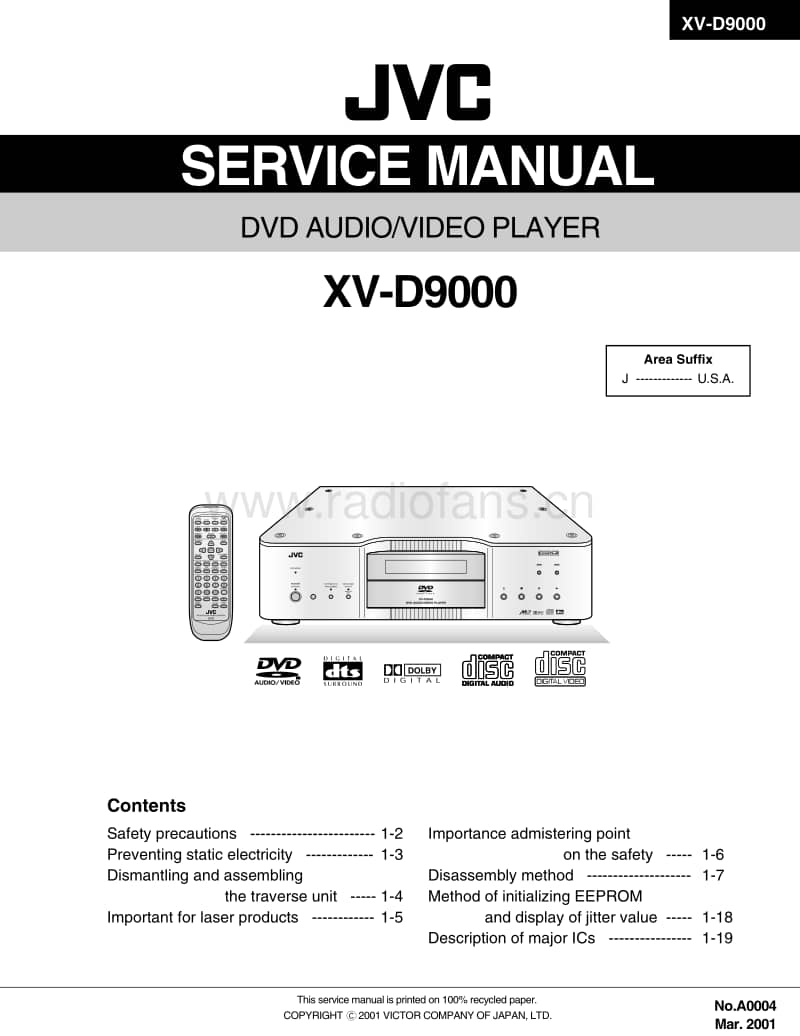 Jvc-XDV-9000-Service-Manual电路原理图.pdf_第1页