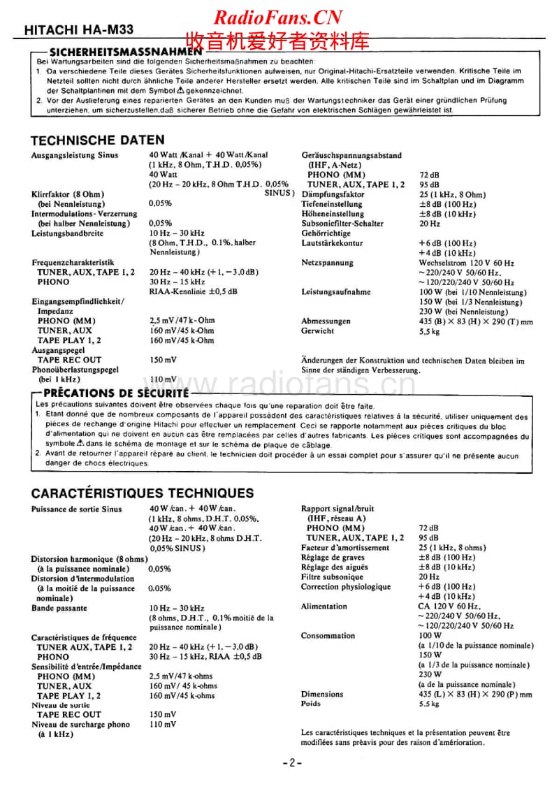 Hitachi-HA-M33-Service-Manual电路原理图.pdf_第2页