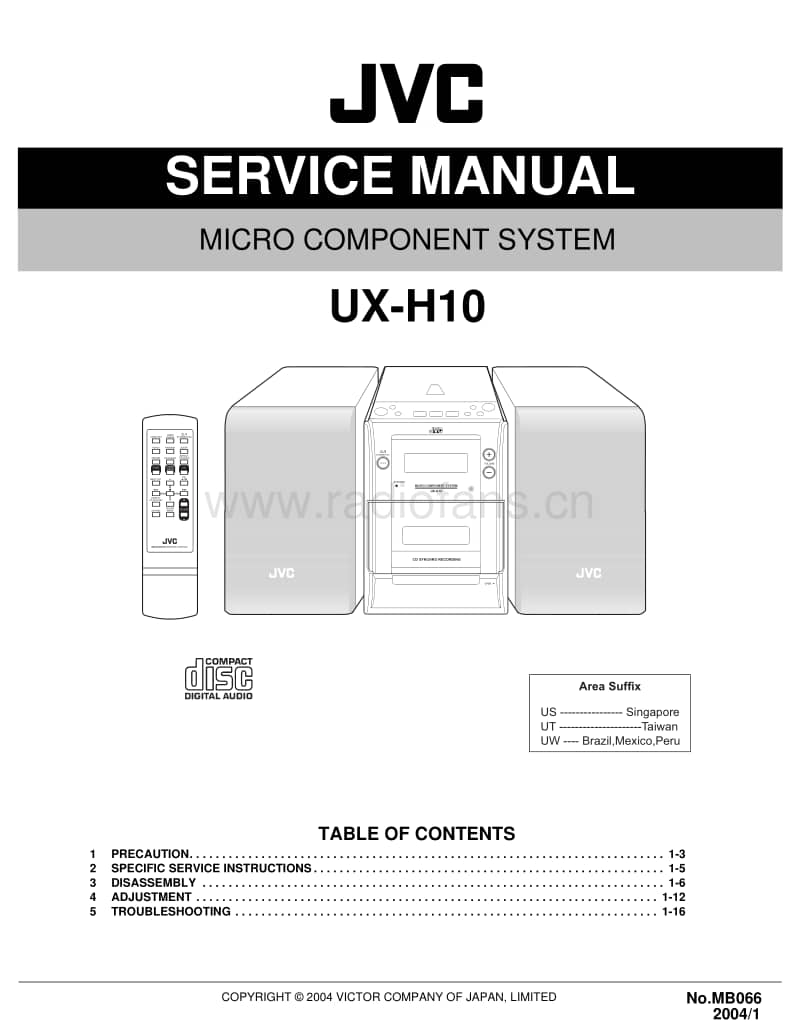 Jvc-UXH-10-Service-Manual电路原理图.pdf_第1页