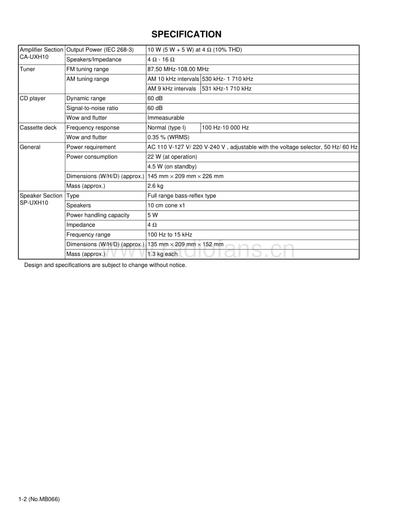 Jvc-UXH-10-Service-Manual电路原理图.pdf_第2页