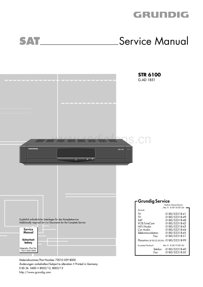 Grundig-STR-6100-Service-Manual电路原理图.pdf_第1页