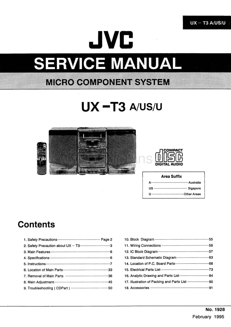 Jvc-UXT-3-Service-Manual电路原理图.pdf_第1页