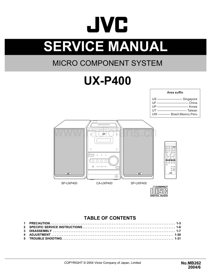 Jvc-UXP-400-Service-Manual电路原理图.pdf_第1页