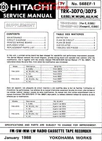 Hitachi-TRK-3-D-75-Service-Manual电路原理图.pdf