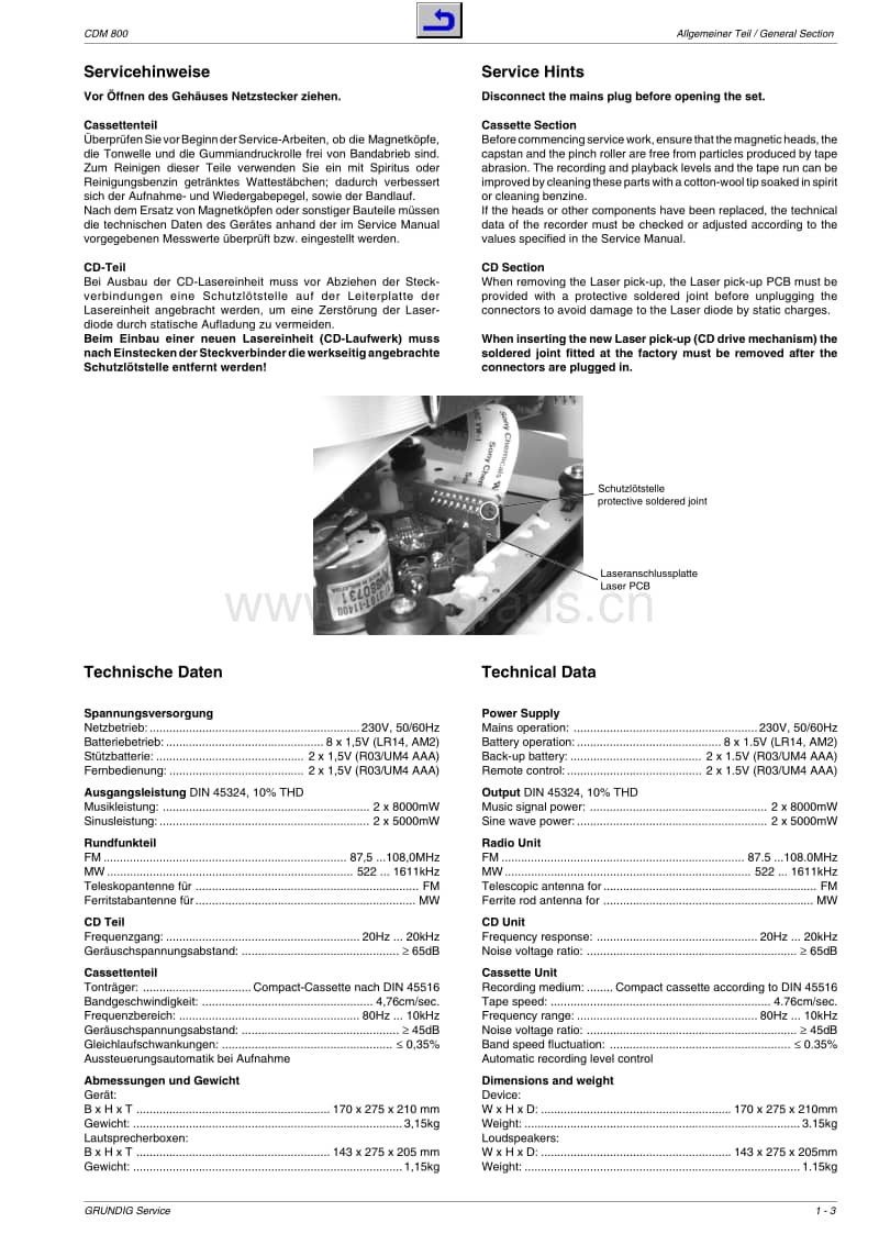 Grundig-CDM-800-Service-Manual电路原理图.pdf_第3页