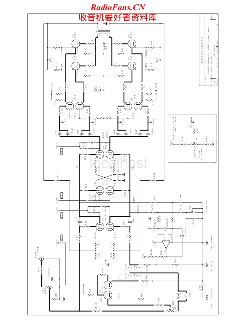 Audio-Research-M-100-Schematic电路原理图.pdf_第1页